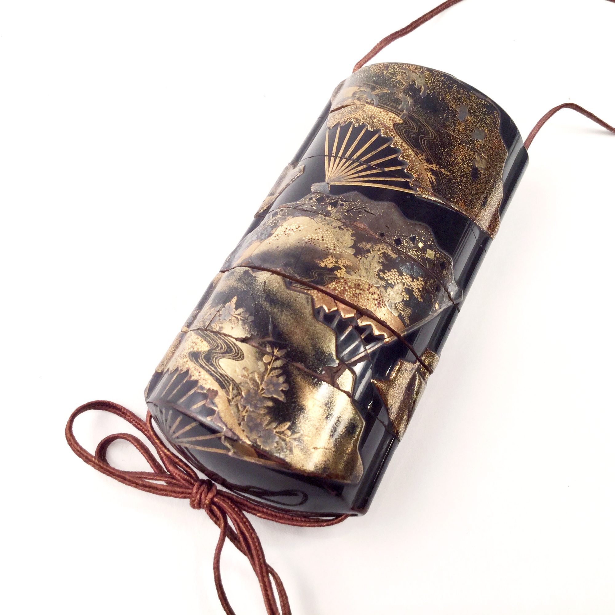 VOLE. <br>Japon, Inro en laque, Kajikawa, Epoque Edo, dbut 19me.