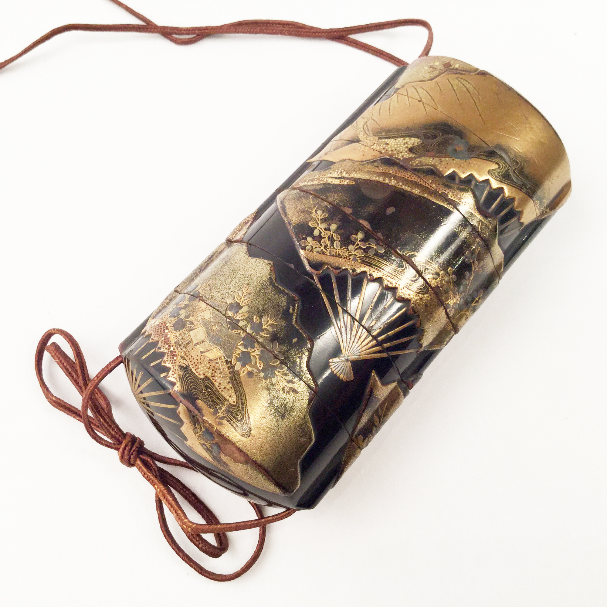 VOLE. <br>Japon, Inro en laque, Kajikawa, Epoque Edo, dbut 19me.