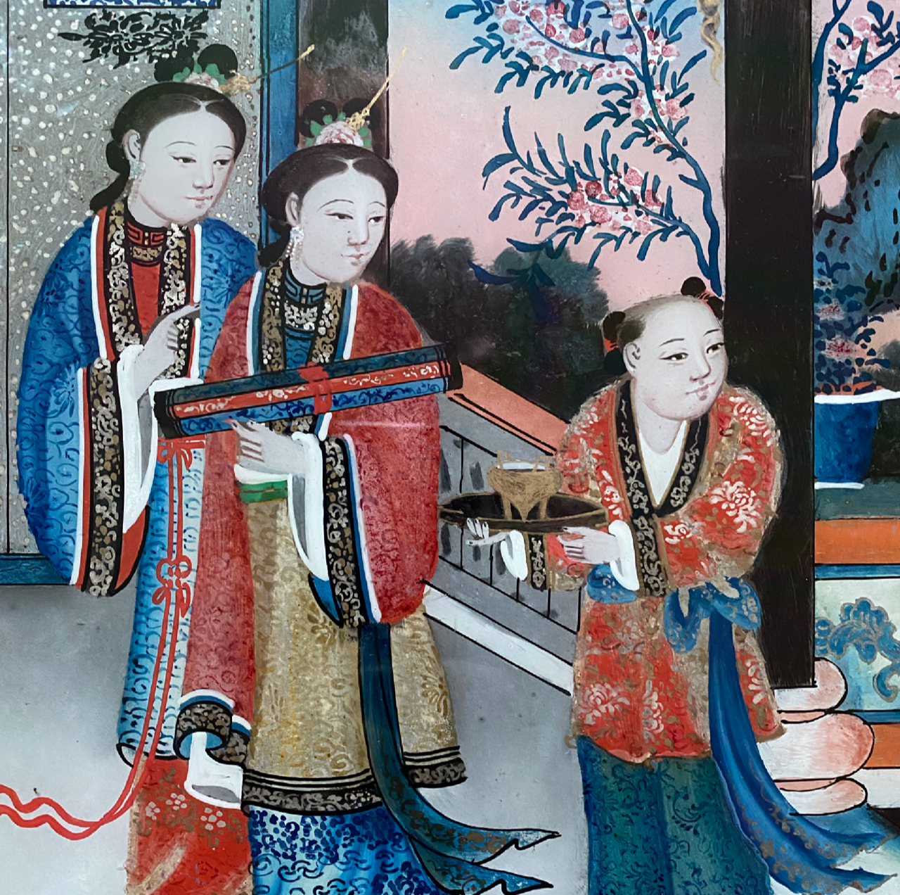 Vendu/Sold Chine, Fix sous verre vers 1840/60