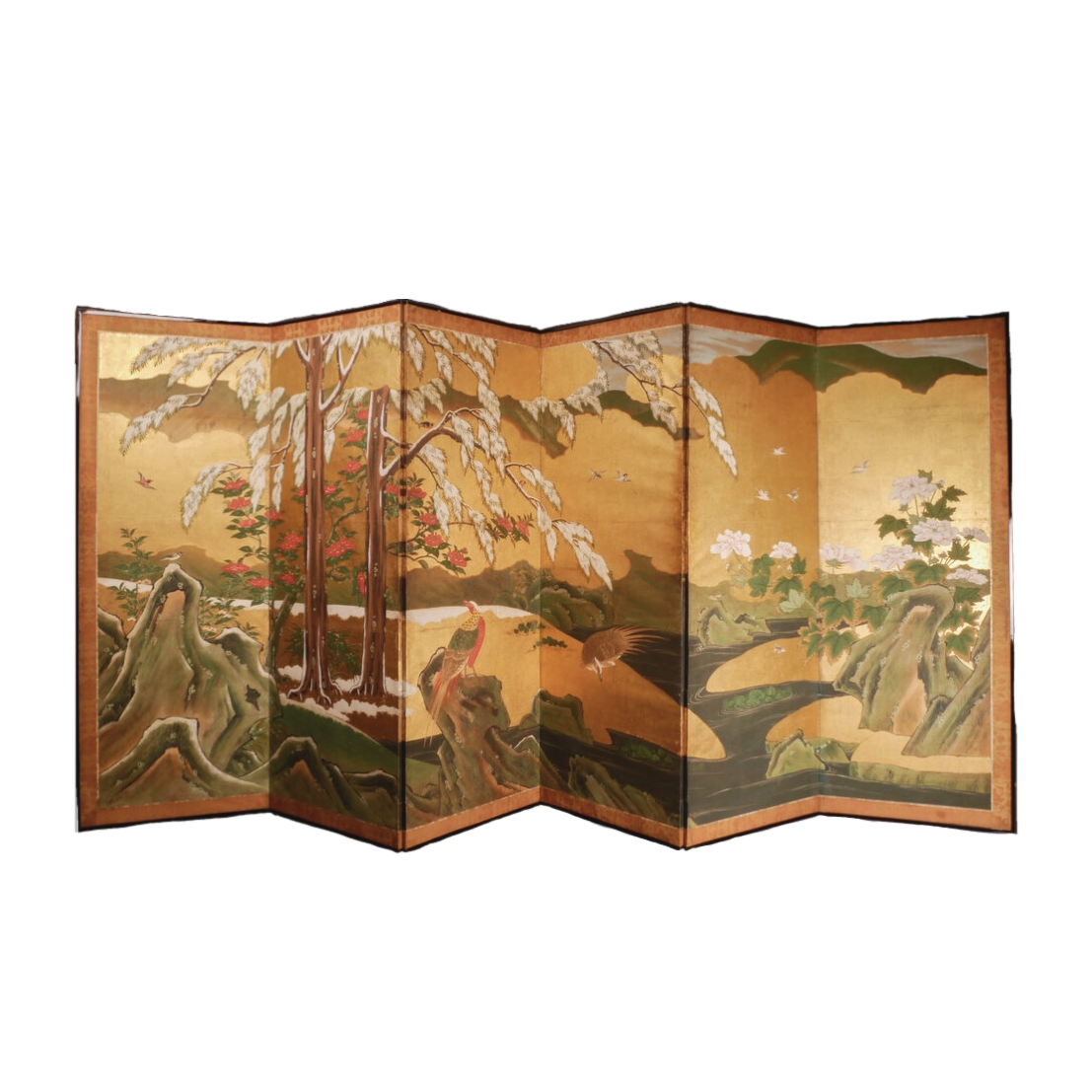 Japon, Paravent à six feuilles, école de Kano, période Edo