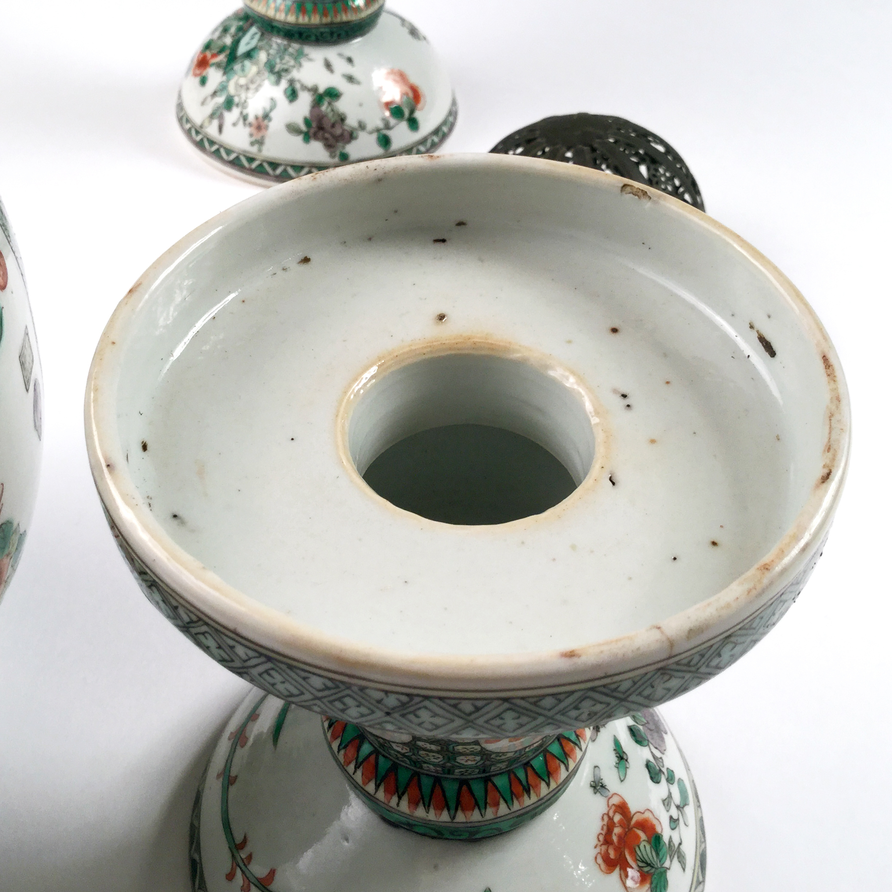 Chine, paire de lanternes en porcelaine, 19ème siècle