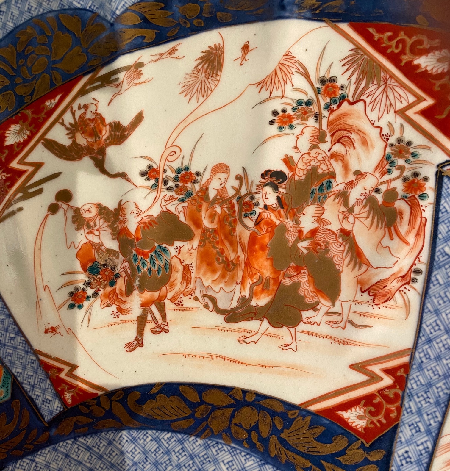 Vendu Japon, Arita, Trs Grand plat Imari, poque Meiji.