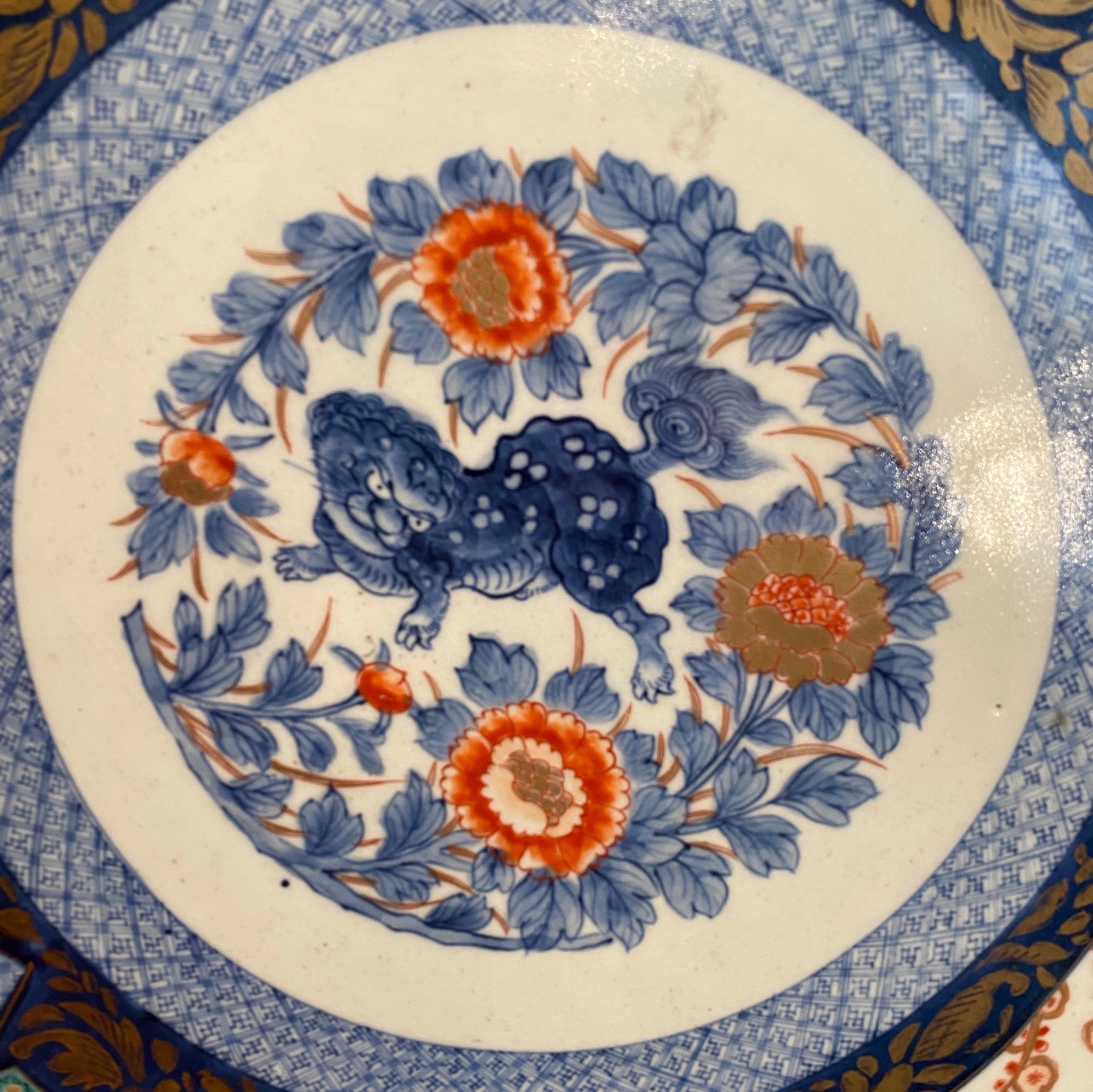 Vendu Japon, Arita, Trs Grand plat Imari, poque Meiji.