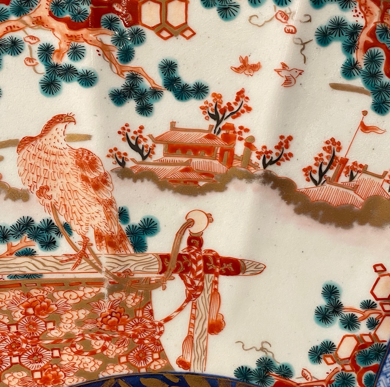 Vendu Japon, Arita, Trs Grand plat Imari, poque Meiji.