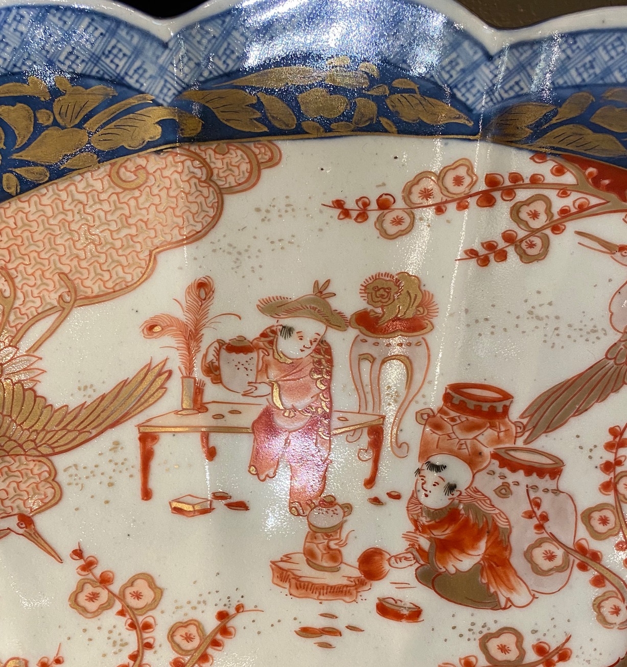 Japon, Arita, Très Grand plat Imari, époque Meiji.