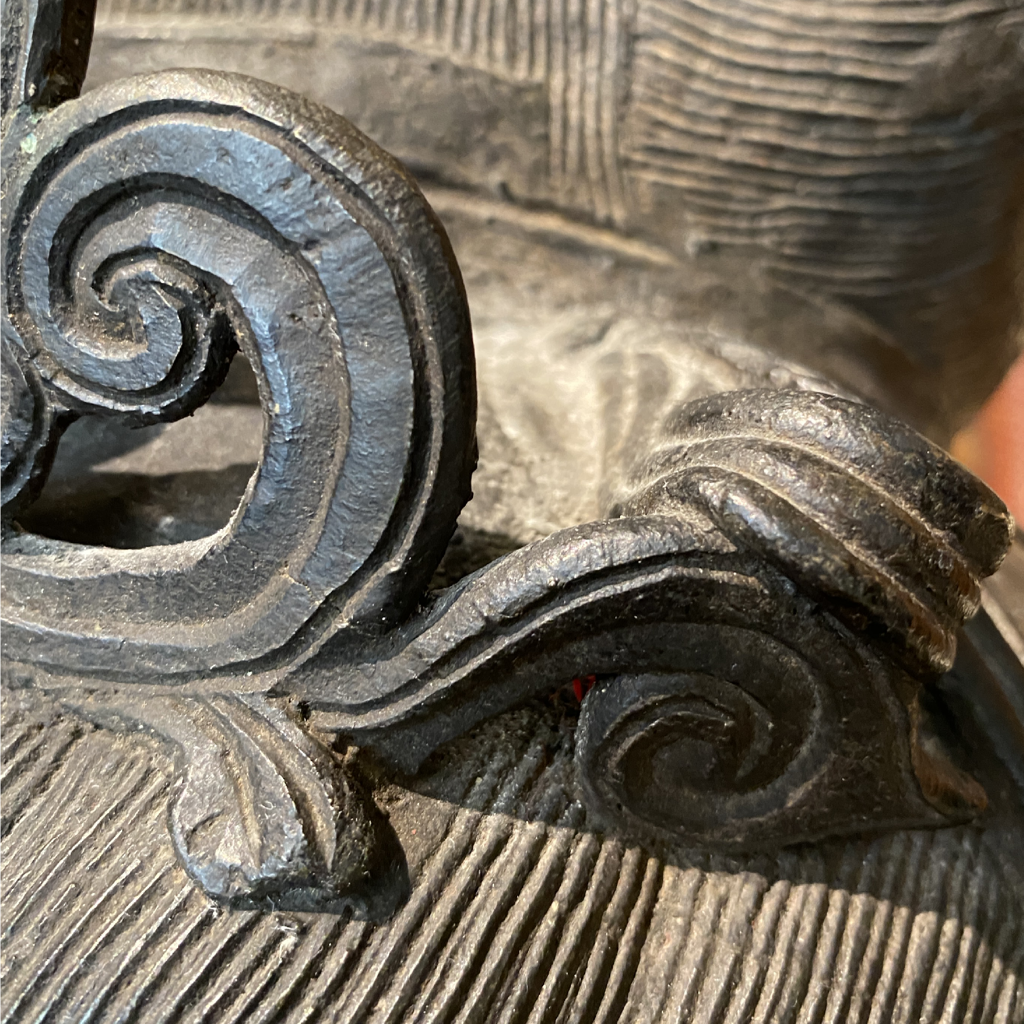 Vendu, Chine, grande tte de Bodhisattva en bronze, 19me sicle