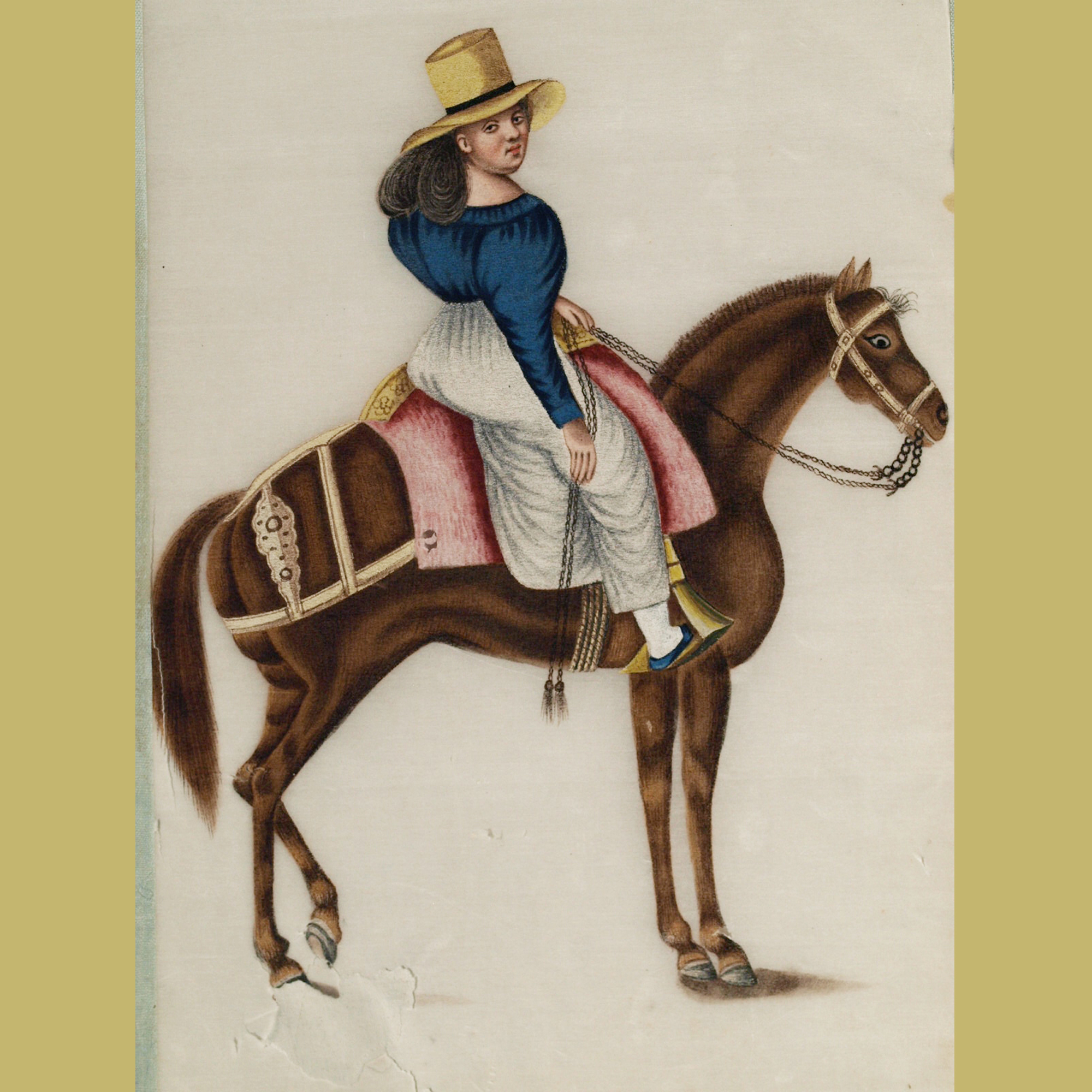 Chine, trs rare suite de 11 peintures, XIXme sicle.