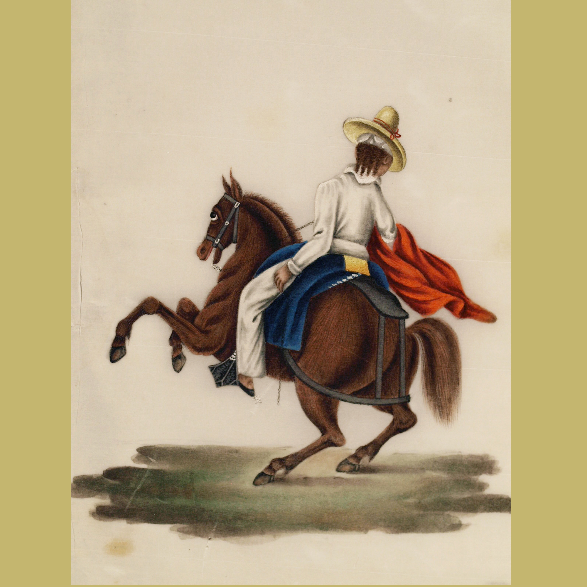 Chine, trs rare suite de 11 peintures, XIXme sicle.
