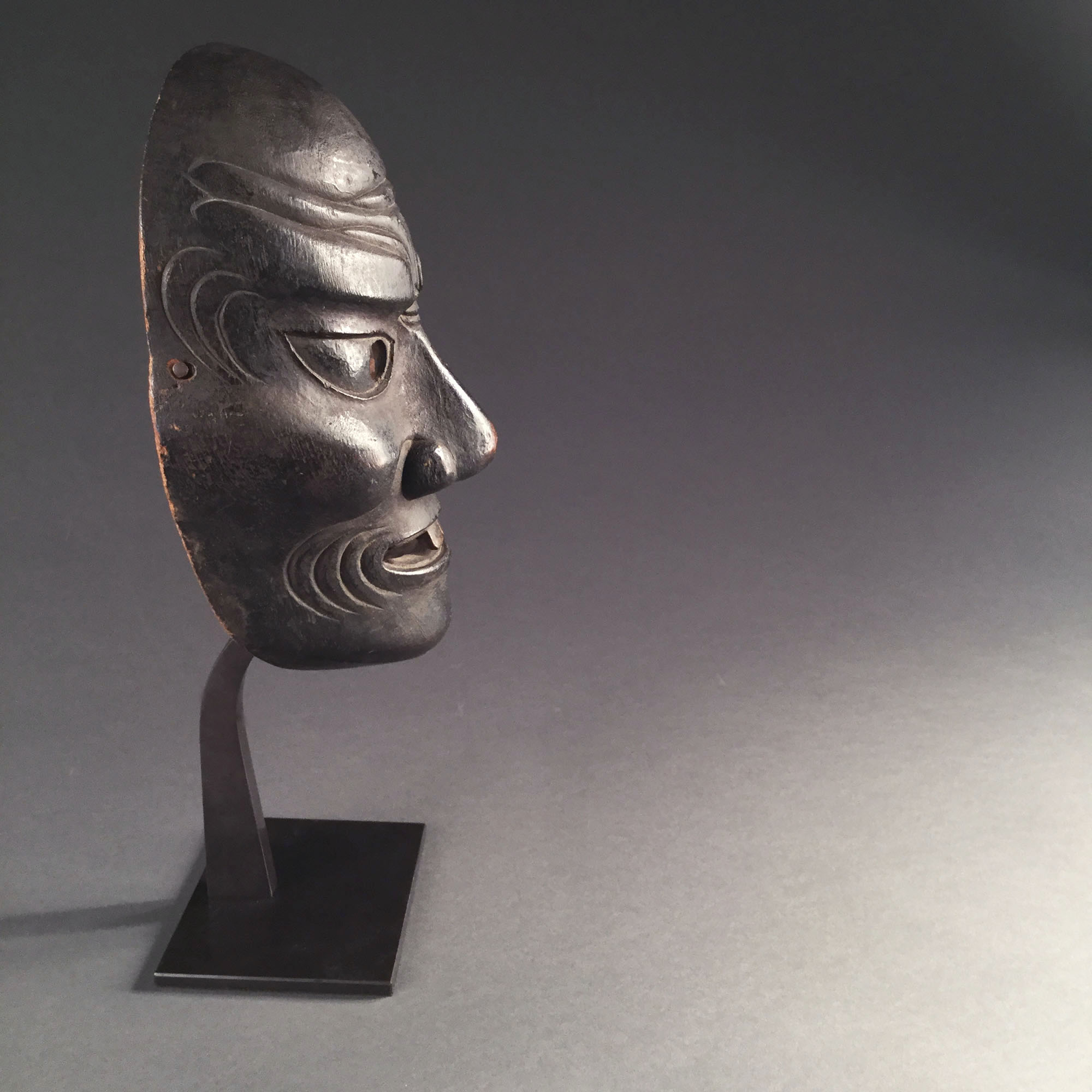 Japon, masque sculpt, poque Edo, 17-18me sicle.