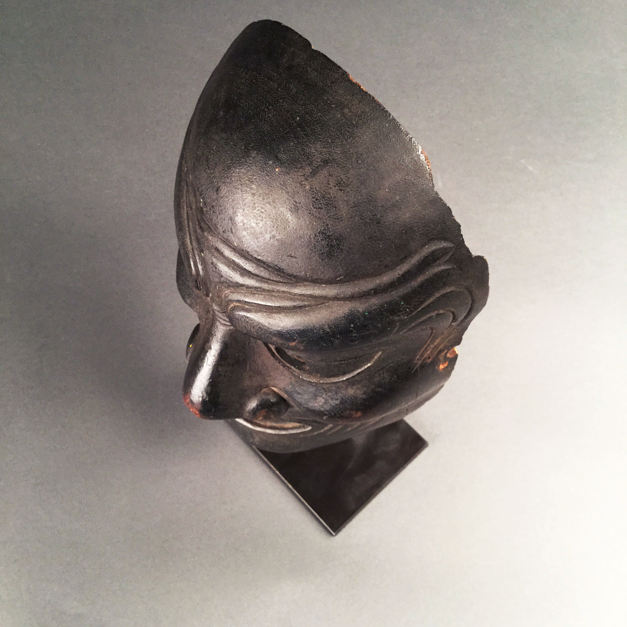 Japon, masque sculpt, poque Edo, 17-18me sicle.