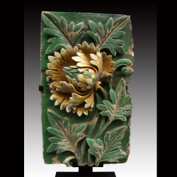 Chine, époque Ming (1368- 1644), brique de revêtement.