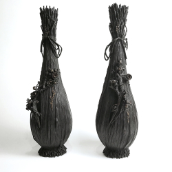 VENDU/ SOLD Japon, paire de vases en bronze par Oshima Joun, époque Meiji