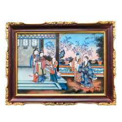Vendu/Sold Chine, Fixé sous verre vers 1840/60
