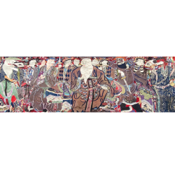 Vendu/Sold Chine,Très  grande tenture murale avec scène d'opéra, 19e siècle