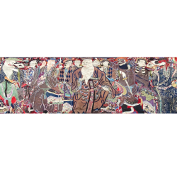 Vendu/Sold Chine,Très grande tenture murale avec scène d'opéra, 19e siècle