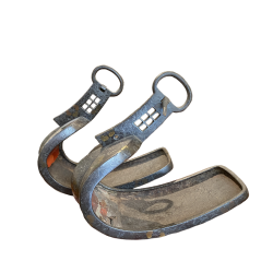 Vendu/Sold Japon, Paire d Abumi (étriers japonais), époque Edo, 18ème siècle.