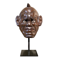 Japon, masque Ikki ningyo, Période Meiji, 19ème siècle.