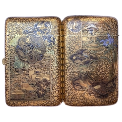 Vendu, Japon, Spectaculaire étui à cigars, Komai, époque Meiji.