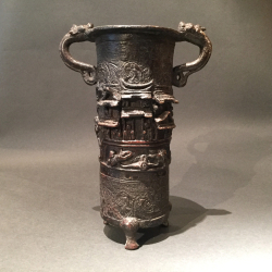 Chine, Porte -ustensiles pour l'encens, bronze, époque Ming., Bronze Ming