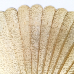 VENDU/SOLD CHINE, Rare éventail de CANTON, ivoire vers 1800- 1820.