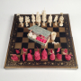 Chine, Boite de jeu pliante formant jeu d'échecs et jeu de jacquet (Backgammon), 19ème siècle