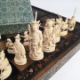 Chine, Boite de jeu pliante formant jeu d'checs et jeu de jacquet (Backgammon), 19me sicle