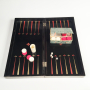 Chine, Boite de jeu pliante formant jeu d'checs et jeu de jacquet (Backgammon), 19me sicle