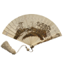 Japon, ventail en ivoire, poque Meiji