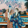 Vendu/Sold Chine, Fix sous verre vers 1840/60, Chinese reverse glass painting