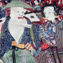 Vendu/Sold Chine,Trs  grande tenture murale avec scne d'opra, 19e sicle