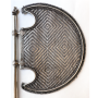 Inde, ventail en argent massif ,  Pankha, 19e sicle