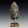 Vendu, Chine, grande tête de Bodhisattva en bronze, 19ème siècle