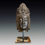 Vendu, Chine, grande tte de Bodhisattva en bronze, 19me sicle