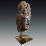 Vendu, Chine, grande tte de Bodhisattva en bronze, 19me sicle