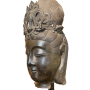 Vendu, Chine, grande tte de Bodhisattva en bronze, 19me sicle