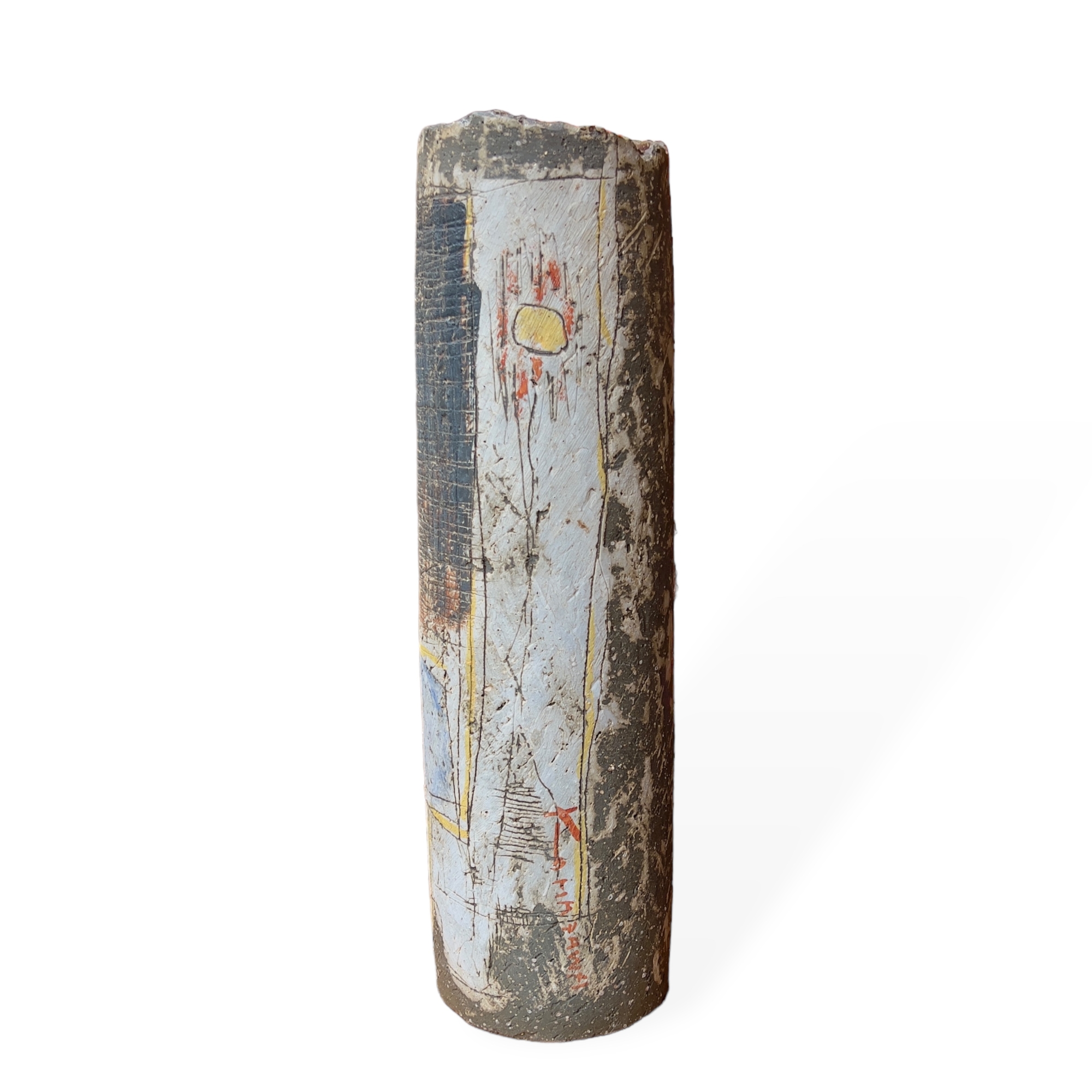 Hiroshi Komazawa, grand vase tube, Wall Graffiti vers 1993