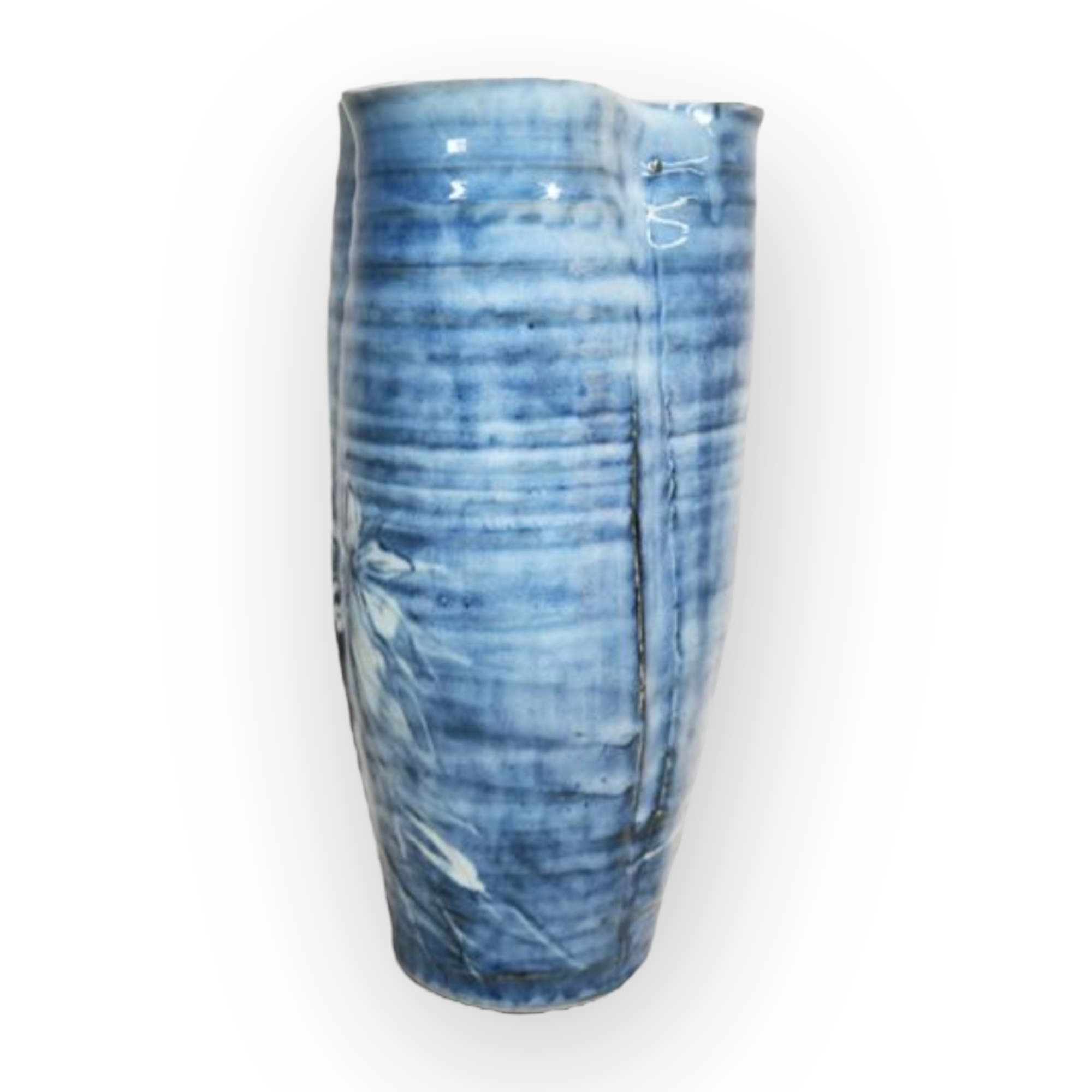 Vase  fleurs bleues, Kato Kobei V