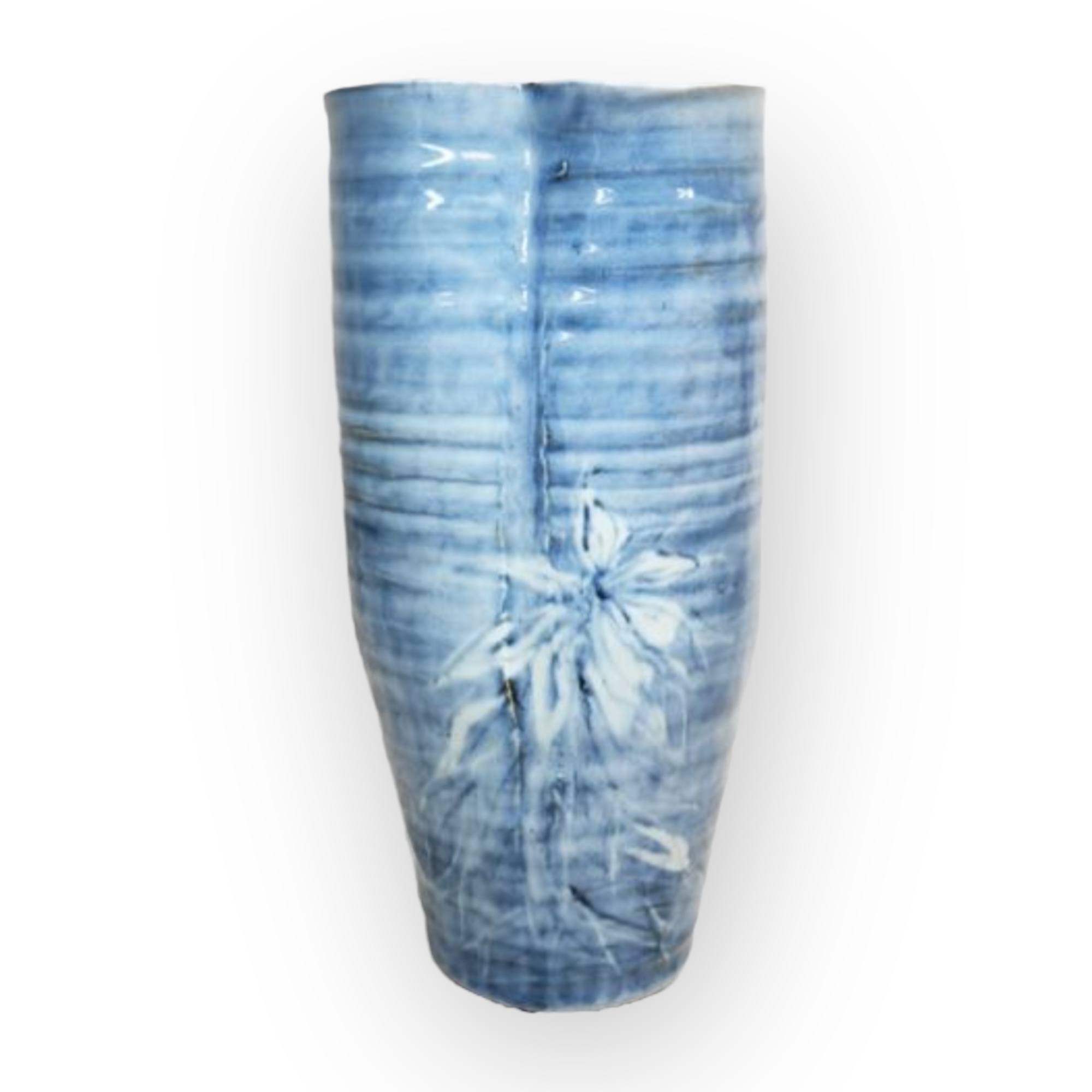 Vase  fleurs bleues, Kato Kobei V