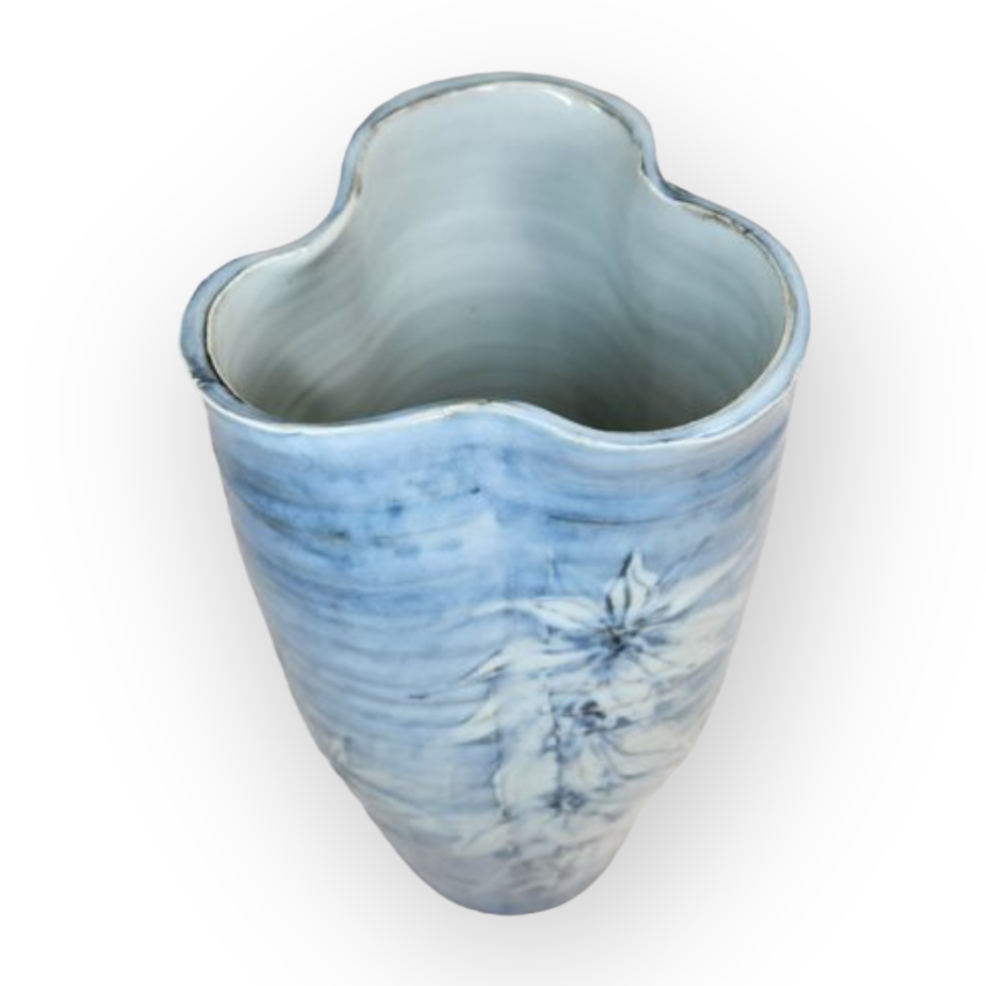 Vase  fleurs bleues, Kato Kobei V