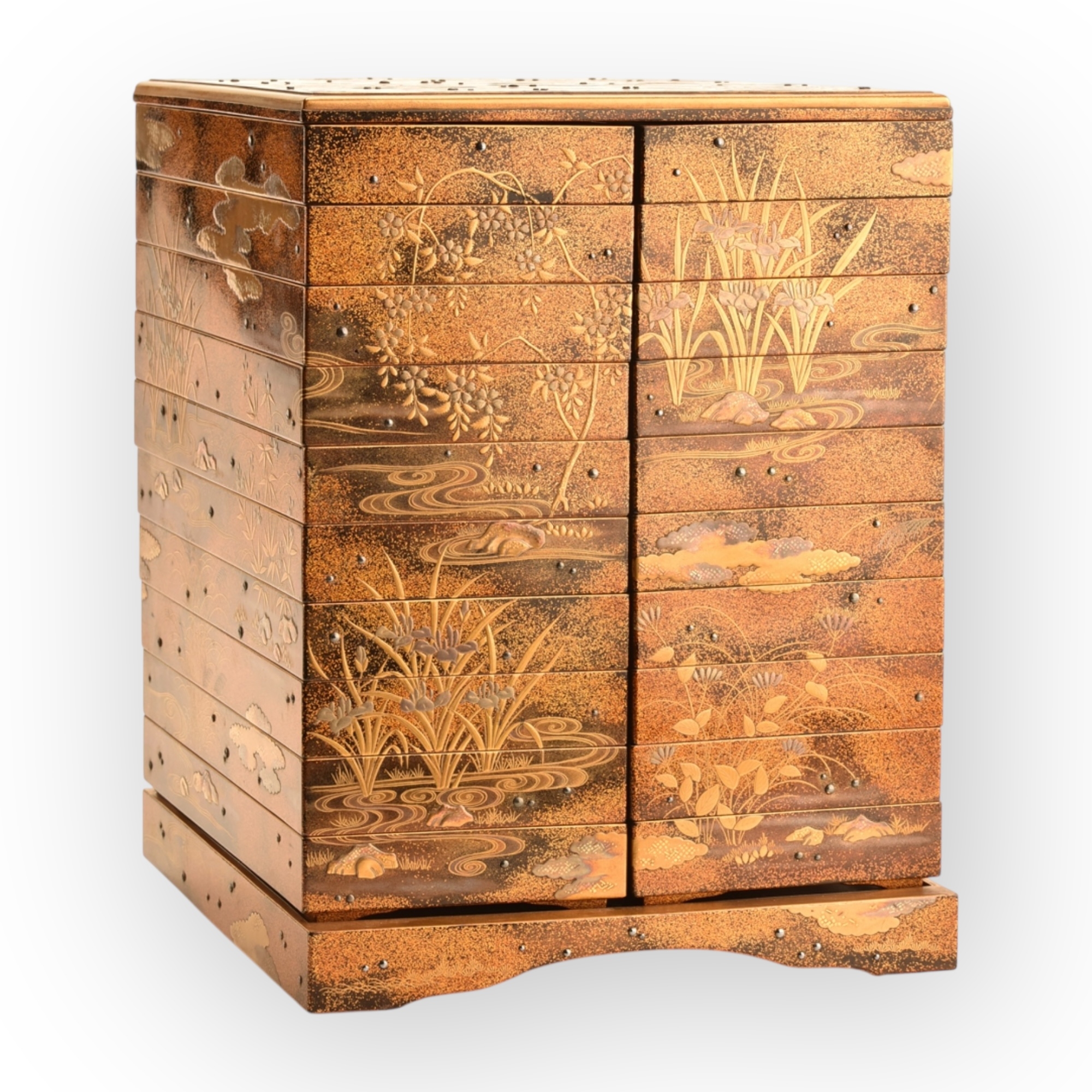 Suzuribako  20 cases, Japon, poque Edo, 18 me sicle