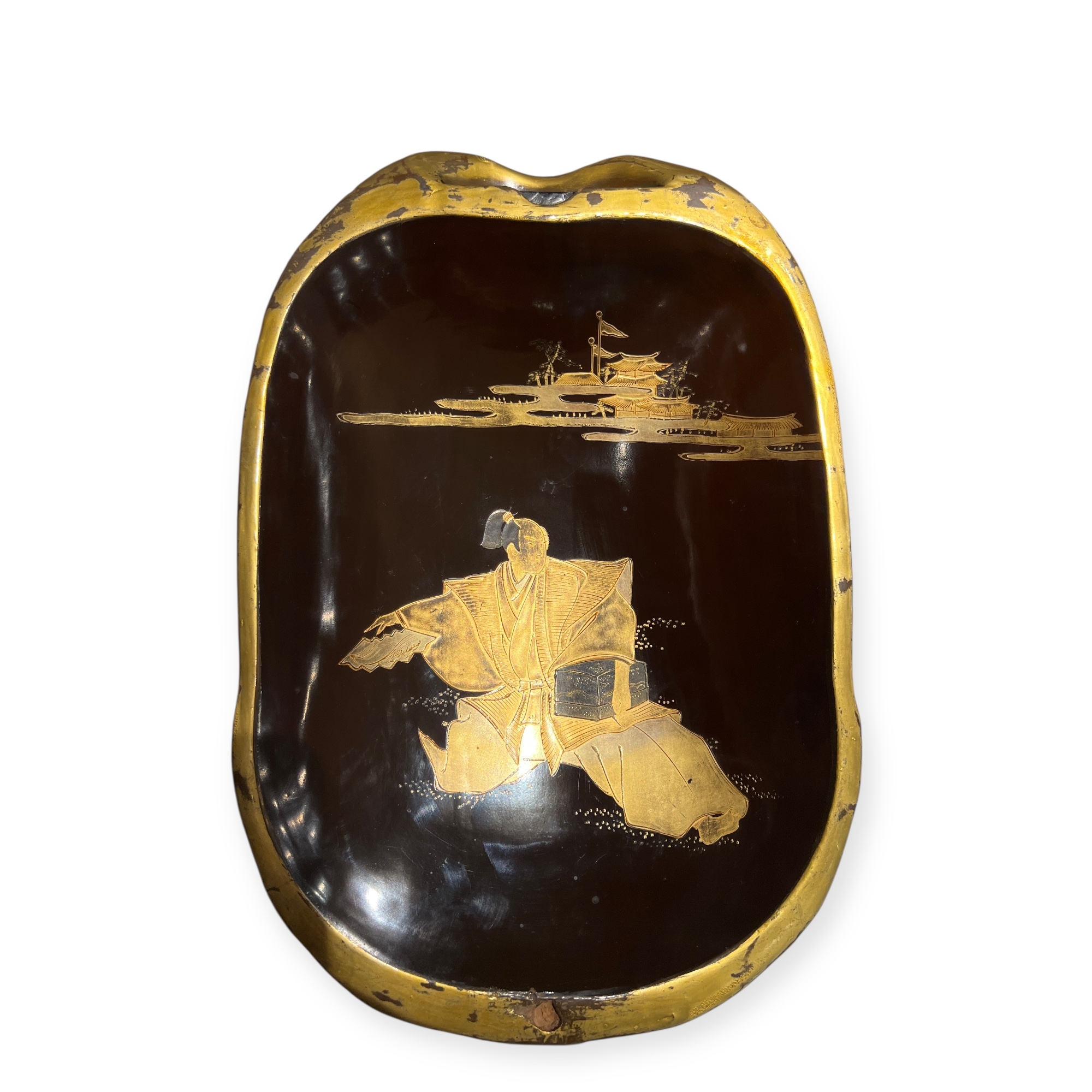 Bote  confiserie japonaise en laque, en forme de tortue, XIXe sicle