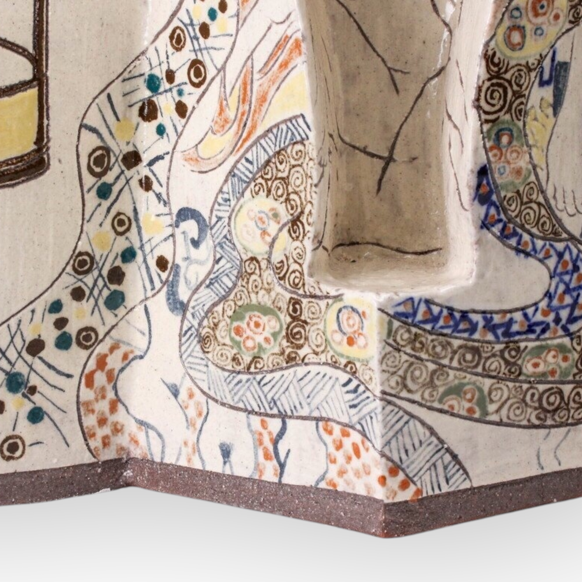Yoshimasa Toba, sculpture paravent en grs maill, vers 1986