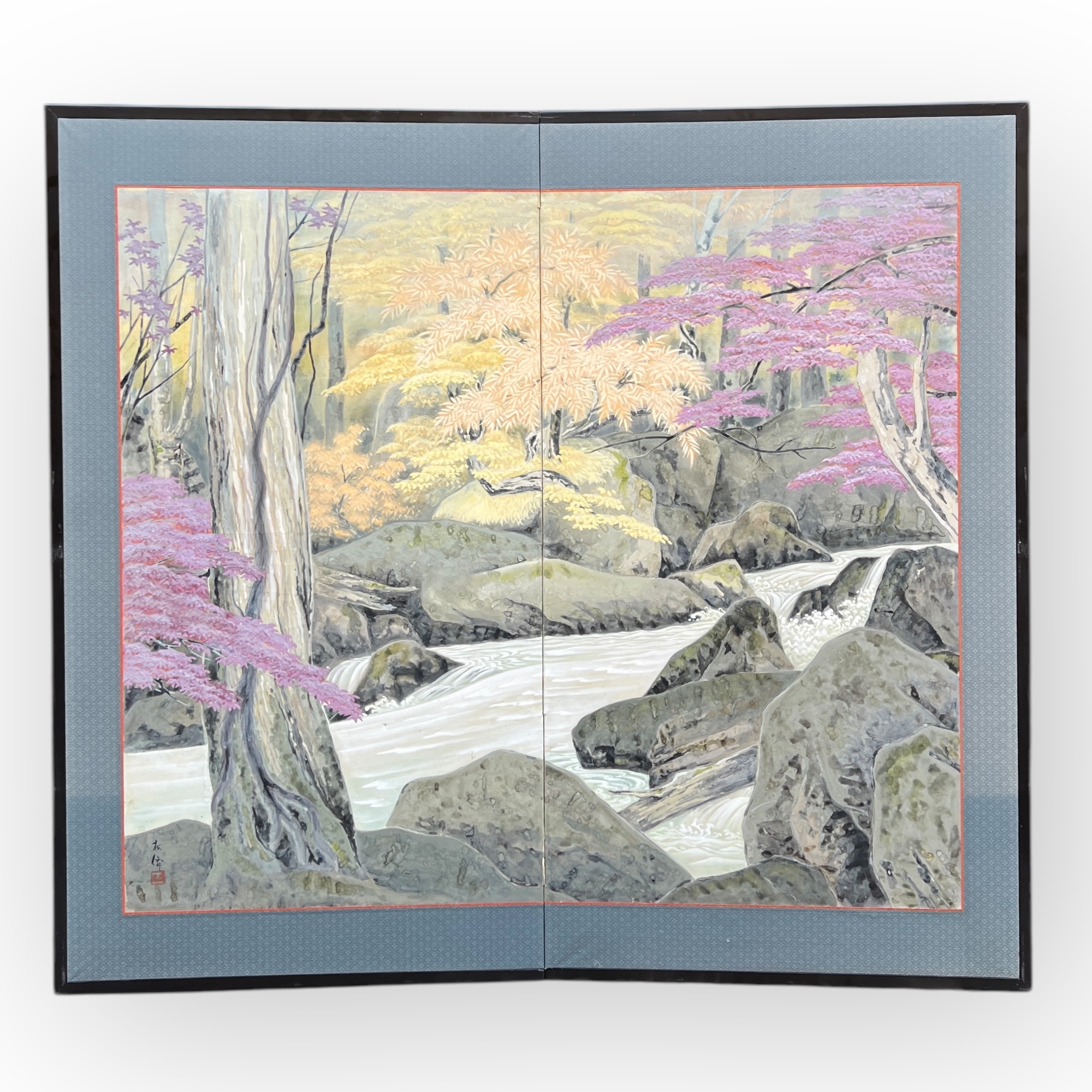 Paravent  deux feuilles, Nihonga, Hirai Baisen (1889-1969), dbut de lre Shōwa (annes 1940)