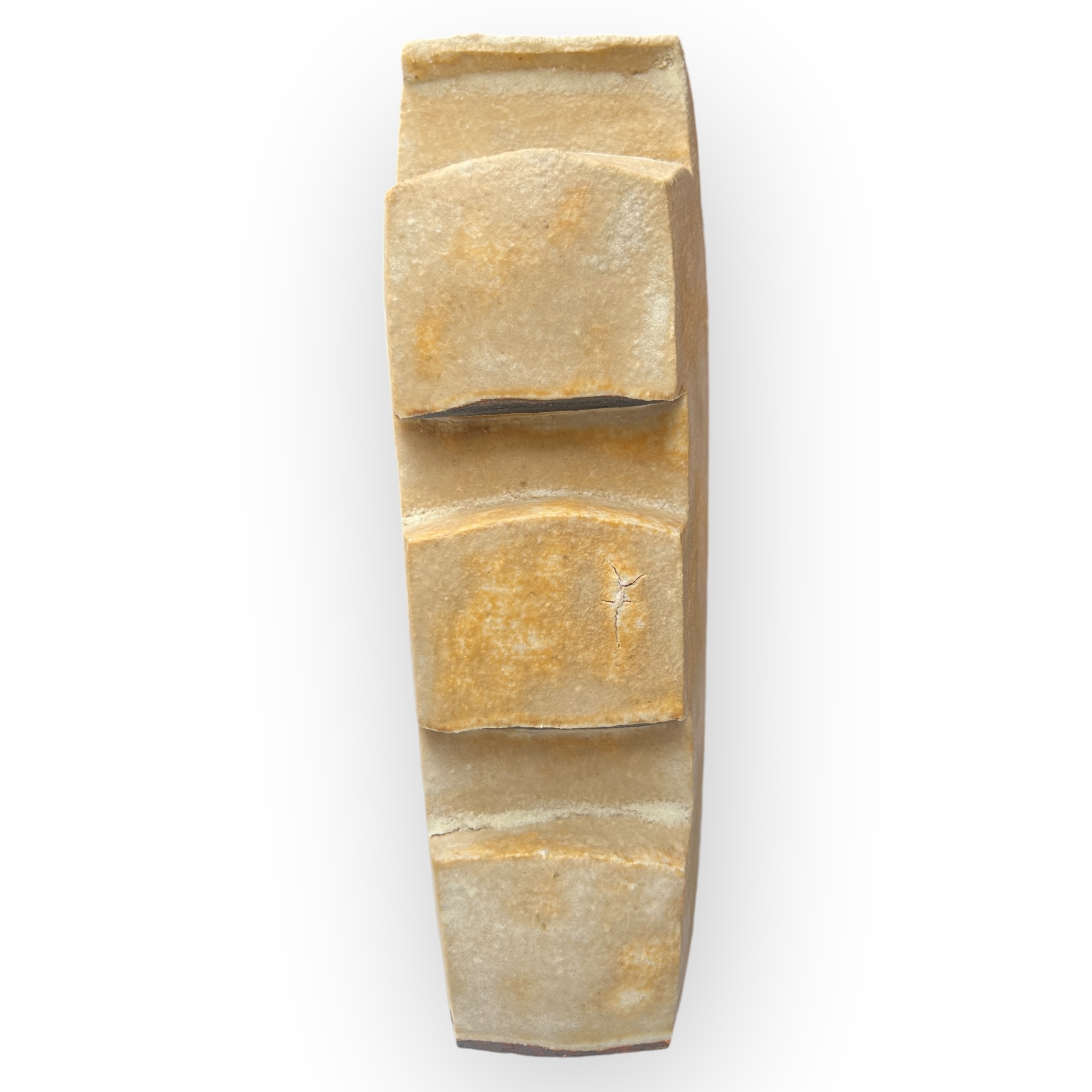 Vase  forme irrgulire, Sakamoto Motoyuki, grs de Seto vers 1980