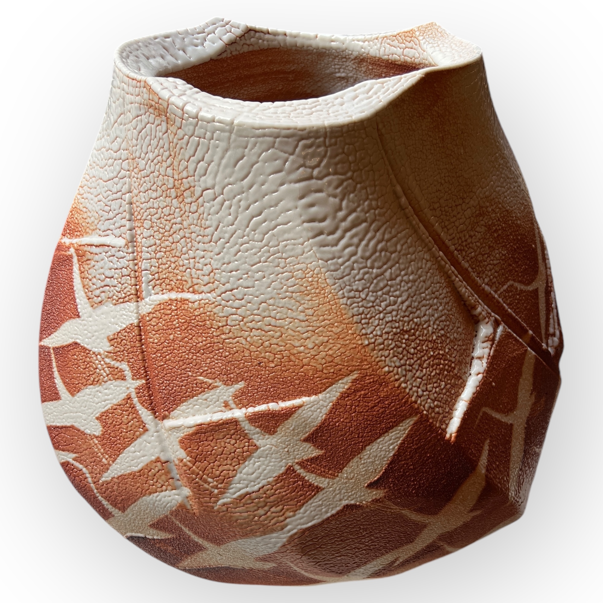 Hayashi Shotaro, Vase aux grues vers 1990