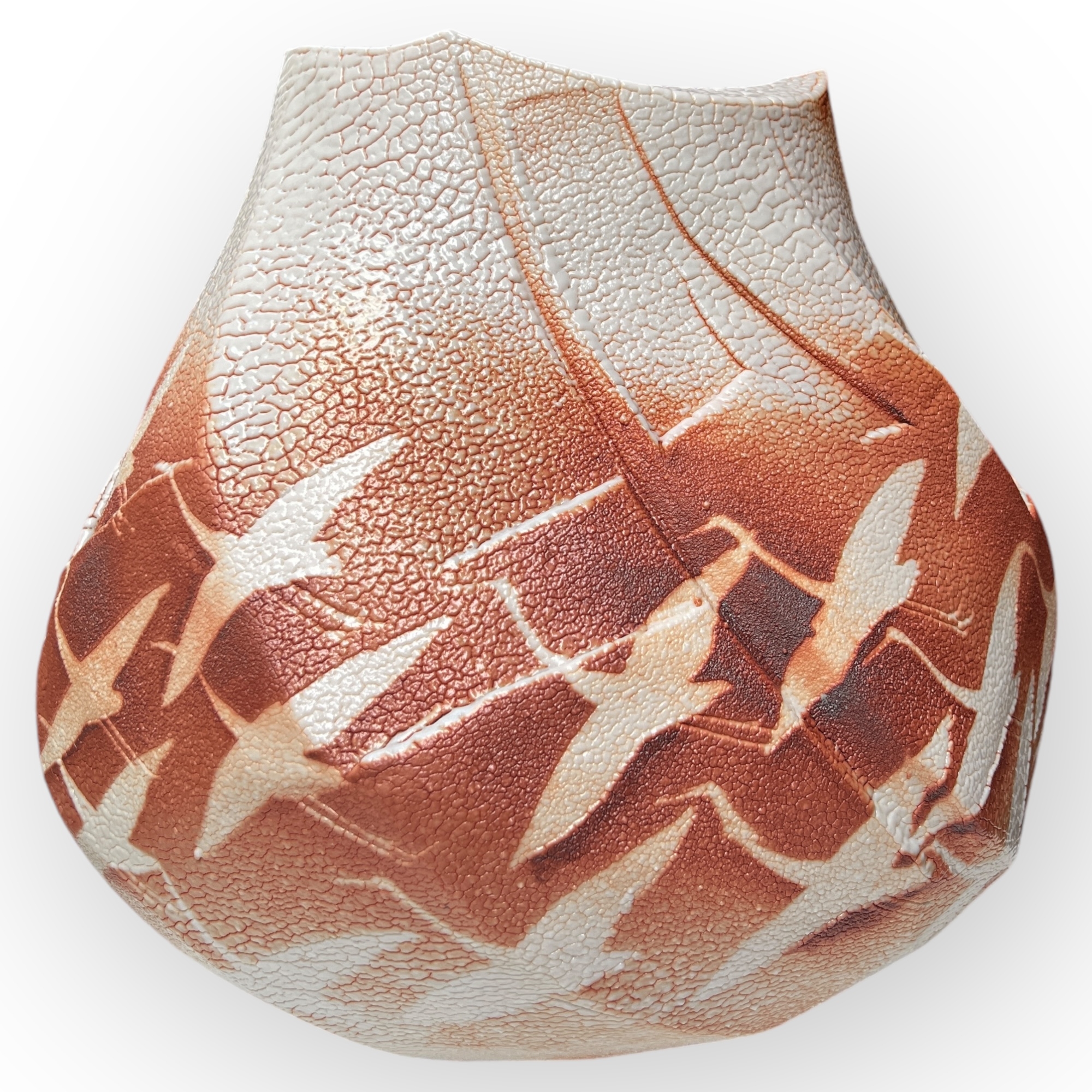 Hayashi Shotaro, Vase aux grues vers 1990