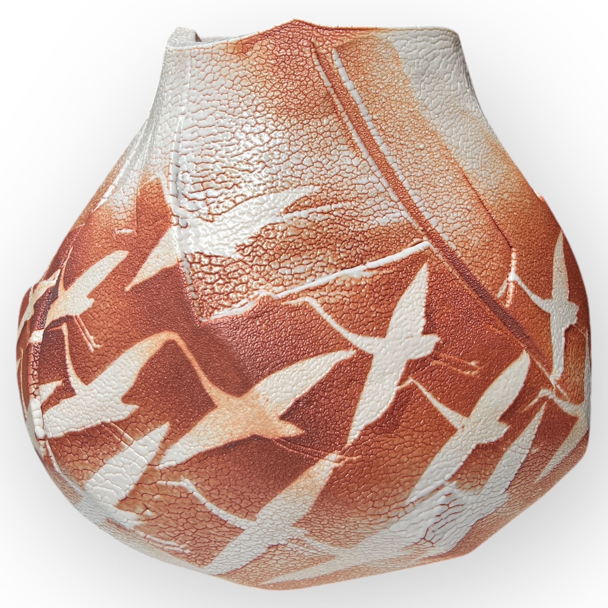 Hayashi Shotaro, Vase aux grues vers 1990