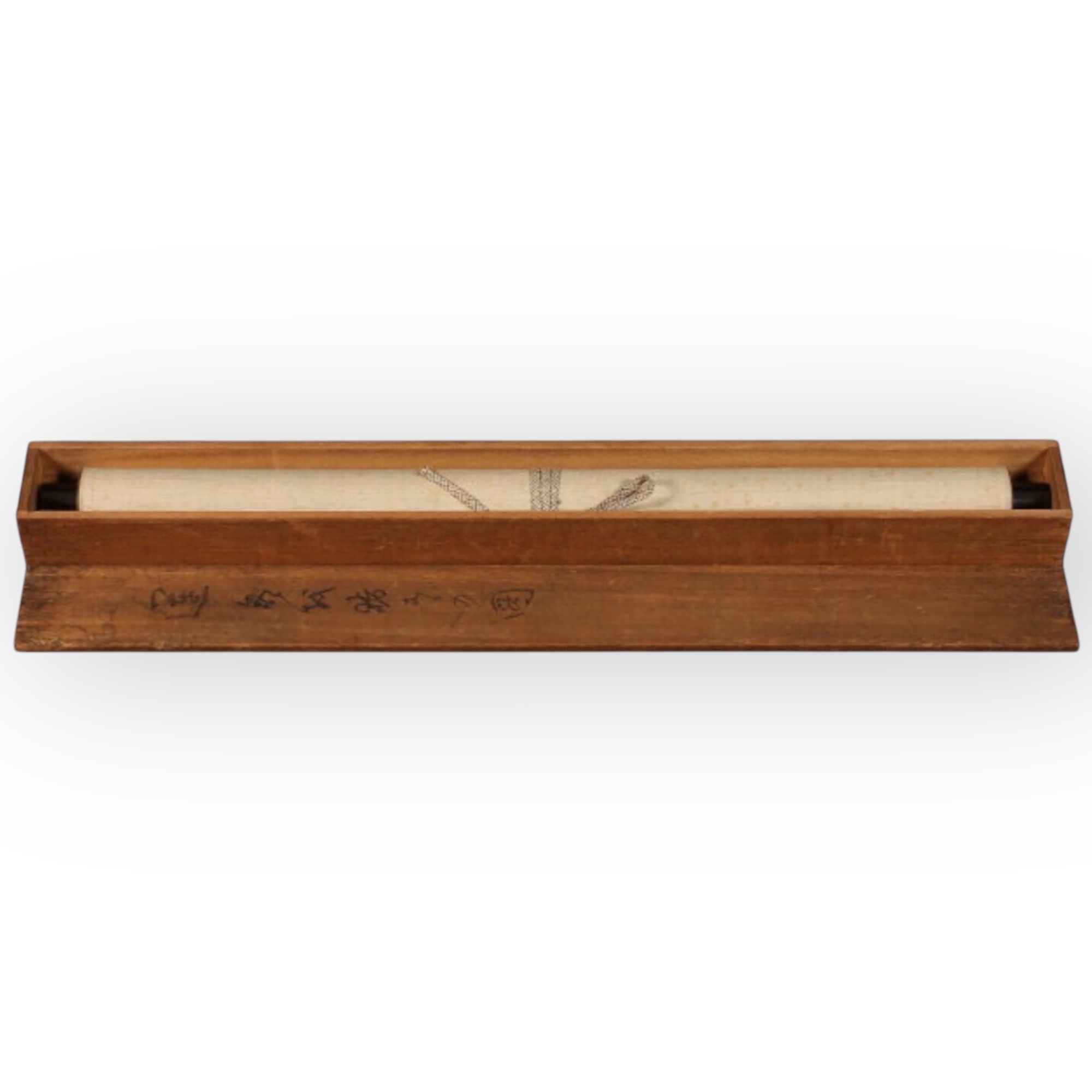 Peinture japonaise en rouleau  Femme sautant du balcon de Kiyomizu, poque Edo