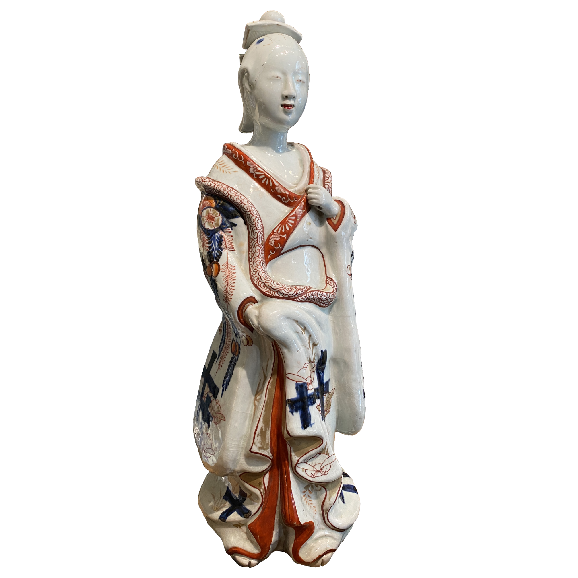 Japon, Bijin en porcelaine d'Arita Imari, vers 1690, priode Genroku