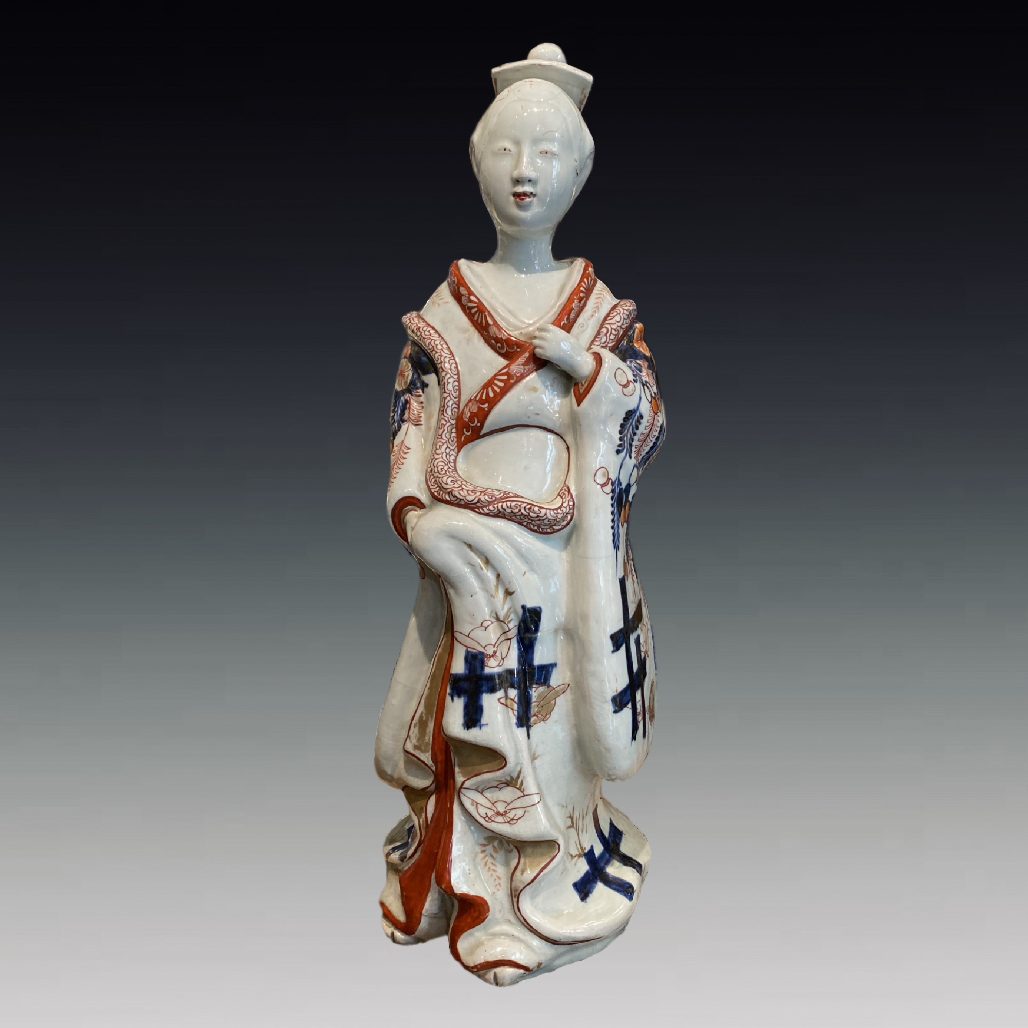 Japon, Bijin en porcelaine d'Arita Imari, vers 1690, priode Genroku
